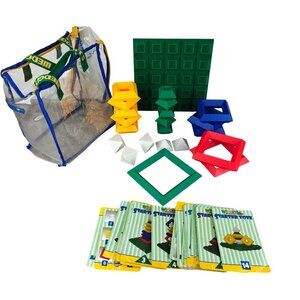 Wedgits Starter Tote Building Blocks Set With Cards & Bag For Stacking Play